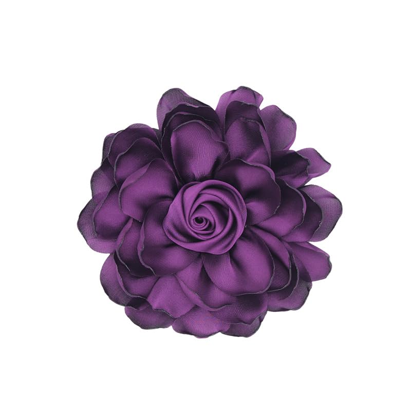 Image of Rose Brooch and Pin for Women Elegant Delicate Flower Pin Shawl Clip Duck Beak Clip for Women's Dress Banquet Party Jewelry Gift