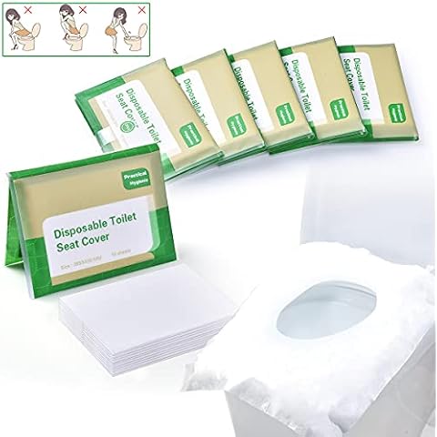 AiQInu Housse de Toilette Jetable 60 Pièces Cover