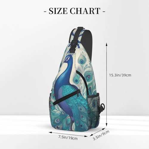 Bolso tipo sling unisex para pecho en poliéster negro miniatura 2