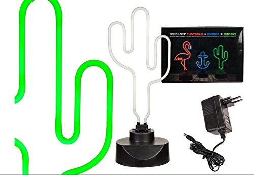Preisvergleich Produktbild Neon-Leuchte ''Kaktus'' / Tischleuchte / Lampe / Partylampe / Wohnaccessoire / Geschenkidee für Freunde / Preis am Stiel®