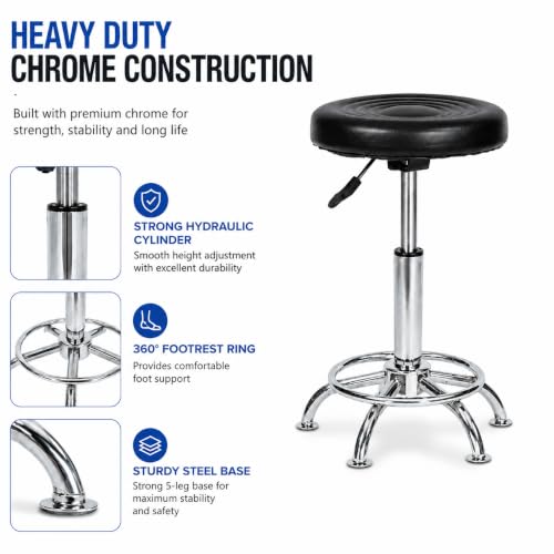 Image of NGFC Doctor Stool with Adjustable Height || Sitting Stools for Home /Doctor /Medical /Salon /Warehouse /Garage (Black, Pack of 5)