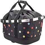 KLICKFix Unisex-Adult Bikebasket GT Fahrradkorb, Dots, Maße: 33 x 27 x 42 cm