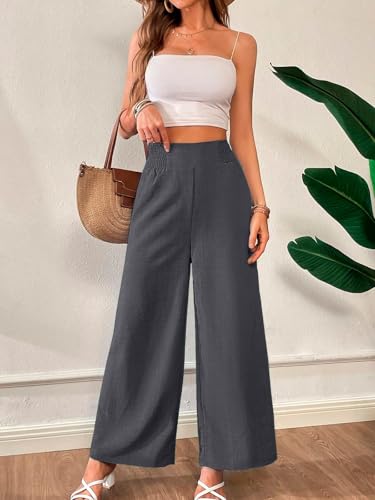 Image of Vogaan Trousers for Women | Women's Loose Fit Trousers | Women's High-Waisted Wide Leg Pant | Women Trousers Pants | Korean Trousers for Holiday