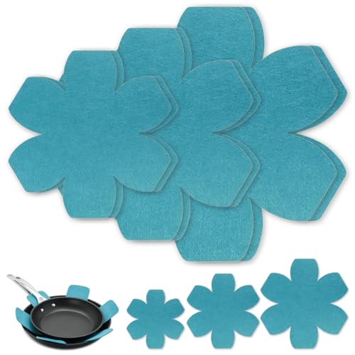 6 Piezas Protector de Sartenes de Fieltro, 3 Tamaños Diferentes, Protector De Ollas,...