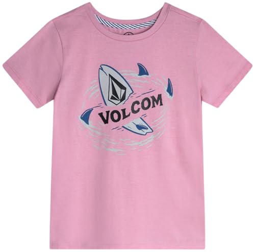 Image of Volcom Baby Boys Swim Set - 2 Piece Short Sleeve Swim Shirt Graphic Tees & Board Shorts - Infant Toddler Little Boys Swimsuit