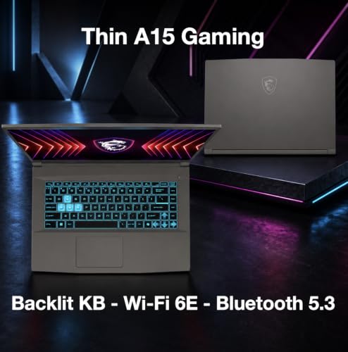 Image of msi Thin A15 Lightweight Gaming Laptop 15.6 inch 144Hz IPS FHD Matrix Display