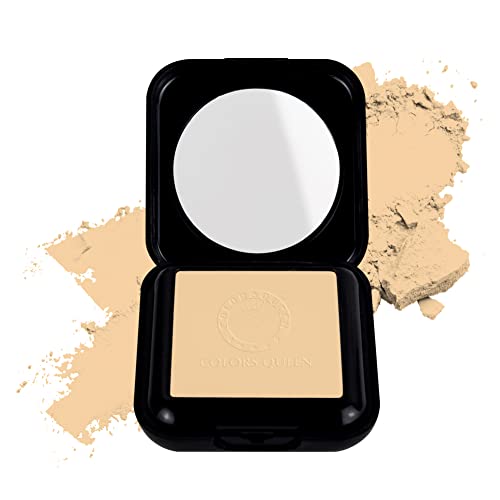 Image of Colors Queen Fit for U Matte Compact Powder with SPF | 2 in 1 Oil Free Compact, UV Protection, Pore Minimizing, Blends Effortlessly | Face Compact for Women (03 - Golden Sand)