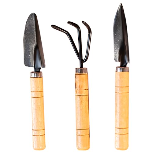 Image of Nurturing Green Set of 3 Gardening Hand Tools (Trowel, Cultivator, & Transplanter) | Durable & Rust Resistant | Perfect for Small Plants, Trees, Grass & Garden Spaces