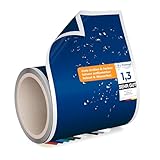 Flickly® Patchs de réparation autocollants | camions, remorques, tentes, auvents, camping, parasols, piscine | disponibles en plusieurs couleurs | 2,5m x 10cm | Bleu outremer (RAL5002)