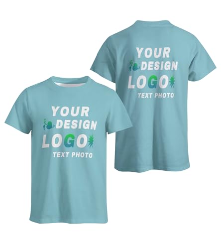 Custom T Shirts with Your Text Logo Photo Men Personalized Front Back Print T Shirts Bulk Orders Available