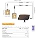 YIKEGE LICHT Outdoor Solar Chandelier Indoor Gazebo Lights Waterproof Pendant Hanging Light for Pergola Porch Patio Decor Boho Rattan Lampshade Farmhouse Shed USB Powered Accessories Dimmable Remote