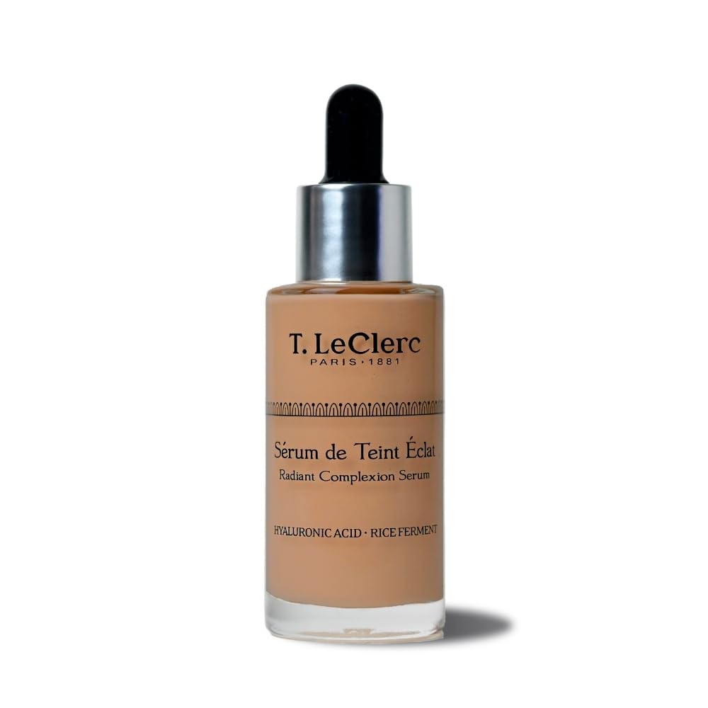 T. LeClerc Sérum Teinté Éclat Anti-Âge 30 ml – N°11 Pécan - Fluide à l’Acide Hyaluronique – Double action - fond de teint léger + anti âge - Effet Seconde Peau – Teint Lumineux & Unifié