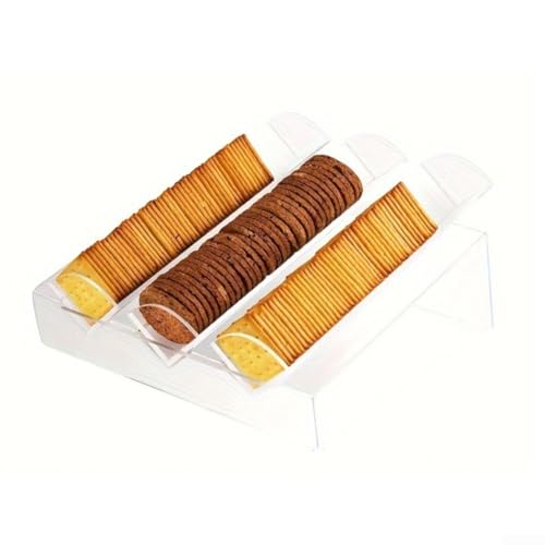 Présentoir à dessert en acrylique pour macarons avec bords lisses et fentes découpées avec précision pour un placement constant et un alignement...