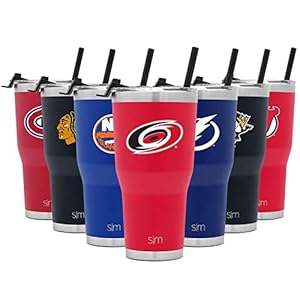 Simple Modern Officially Licensed NHL Carolina Hurricanes 30oz Cruiser Tumbler Insulated Travel Mug Cup with Flip Lid and Straw
