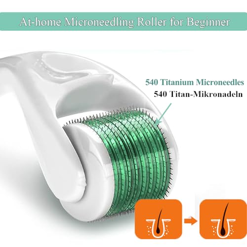 Zemolo 2Pcs Derma-Roller 0.5mm with 1mm, Beard Growth Roller Microneedling Roller with 540 Needles, Micro-Needles - Image 2