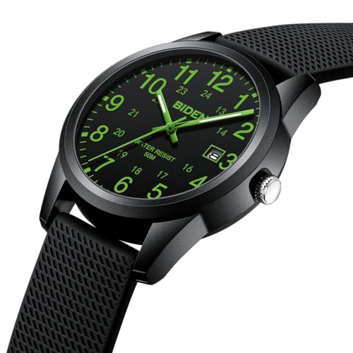 Image of LN LENQIN Mens Watches Analog Quartz Sports Unisex 30M Waterproof Nurse Watch for Men Women Medical Professionals Military Time with Second Hand Glowing Easy to Read Dial