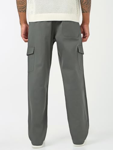 Image of Bewakoof Men's Straight Fit Mid Rise Pants