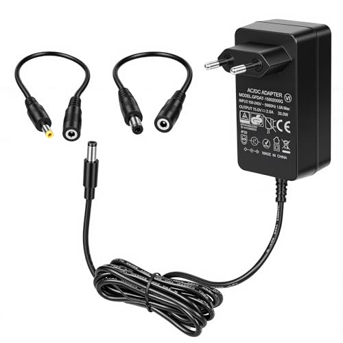 Alimentation switching 15V 30W adaptative de 500mA à 2A pour charge stable sans coupure