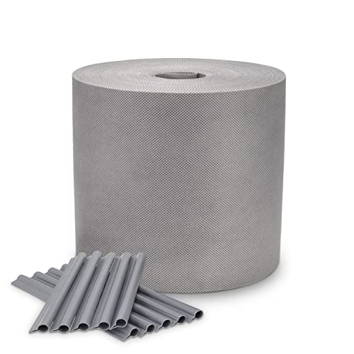 Covert It Garten Sichtschutz Zaun Grau 19cmx48m - Sichtschutz für Zaun -Doppelstabmattenzaun Komplett 150g/m2 - Sichtschutzstreifen für Doppelstabmatten - Sichtschutz für Stabmattenzaun