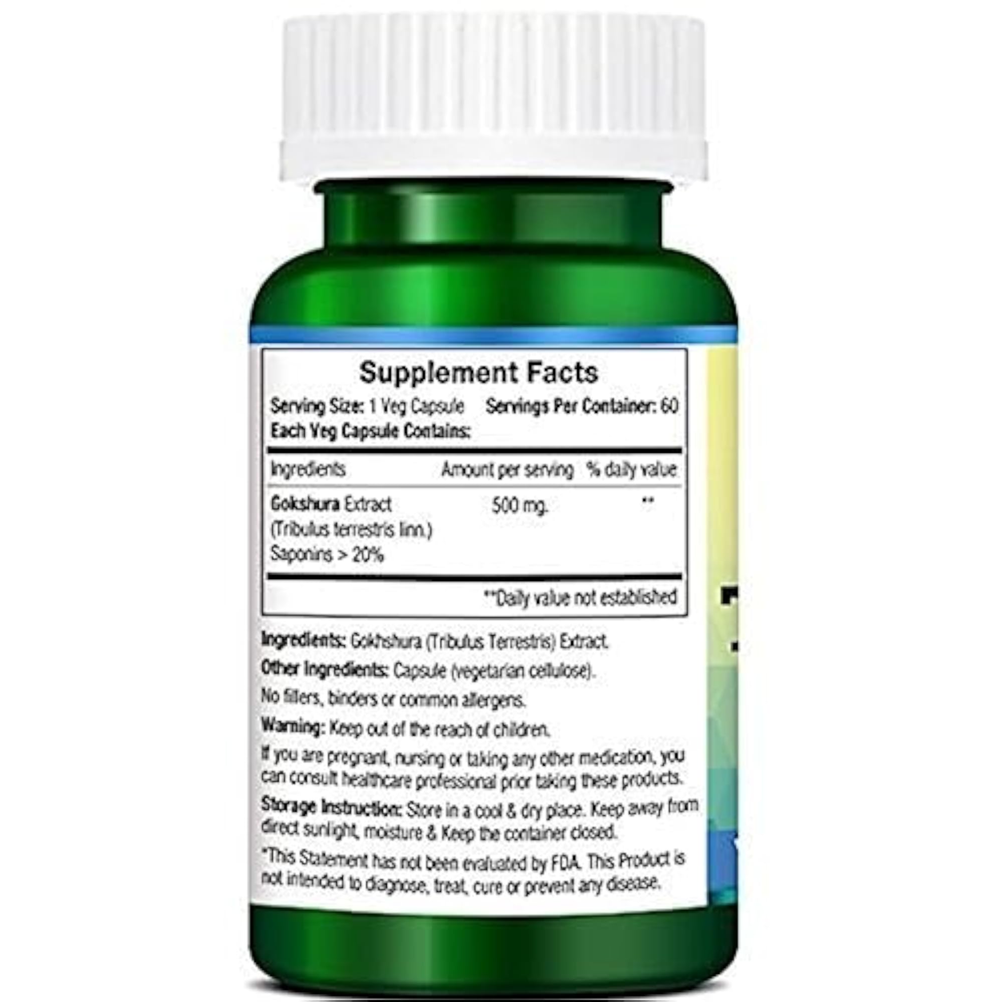 Morpheme Tribulus Terrestris 500mg Extract 60 Veg Caps - 6 Bottles
