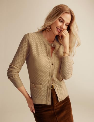 Image of GRACE KARIN Womens 2024 Cardigan Sweaters Dressy Long Sleeve Button Down Sweater Jacket Open Front Sweater with Pockets