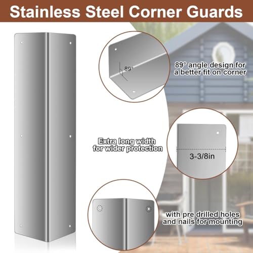 Protections d'angle en vinyle et acier inoxydable pour la protection des murs