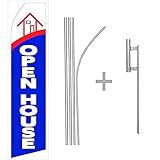 Wall26® Open House Econo Flag | 16ft Aluminum Advertising Swooper Flag Kit with Hardware