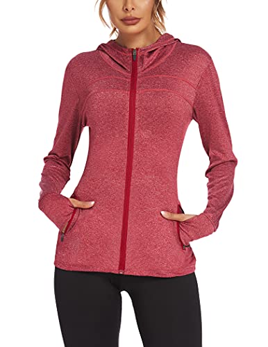 Onbay Damen Laufjacke Sportjacke Atmungsaktive Langarm Yoga Fitness Shirt Langarm Sportjacke Mit Reißverschluss Trainingsjacke thumbnail