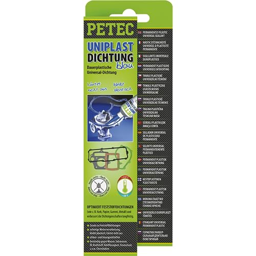 PETEC Uniplastdichtung Dichtmasse Motor für Getriebe, Ventildeckel. Plastische Motordichtmasse hitzebeständig ölbeständig 80 ml Dichtmittel nur in Verbindung mit Feststoffdichtungen 97510
