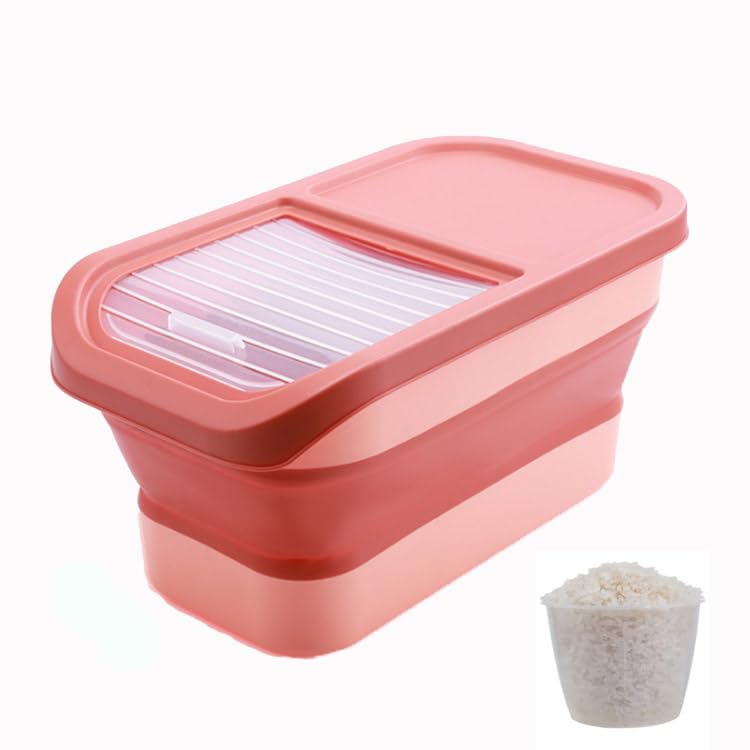 VISTABLUE Collapsible Rice Food Storage 22Lbs Dog Food Container with