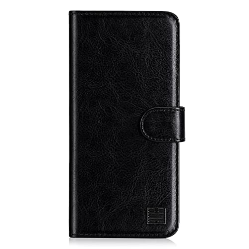 32nd Funda Flip Carcasa de Piel Tipo Billetera para Nokia 2.4 con Tapa y Cierre Magnético y Tarjetero - Negro