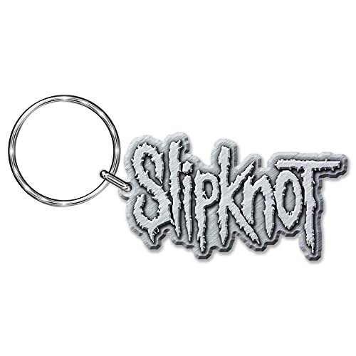Portachiavi Ufficiale Slipknot – Metallo Smaltato Rosso E Nero Con Logo, 60x28mm