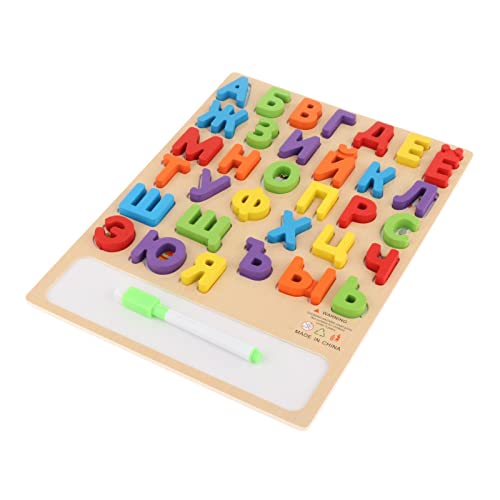 image for predolo Russian Alphabet Jigsaw Words Wooden Pegged Puzzles Preschool 