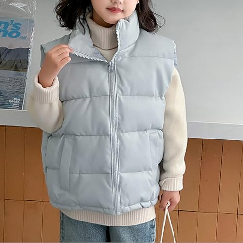 Girls Boys Puffer Vest Kids Winter Quilted Vest Full Zip Lightweight Sleeveless Gilet Jacket Coat Warm Waistcoat Outerwear3