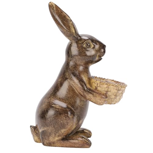 XUMIUZIY Statua da Giardino in Resina con Coniglietto per Interni