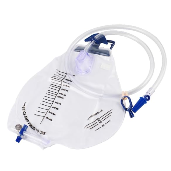 Sac de drainage urinaire sans fuite avec chambre anti-reflux pour éviter les odeurs