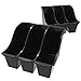 Storex Small Book Bin ? Interlocking Plastic Organizer for Home, Office and Classroom, Black, 6-Pack (70123E06C)