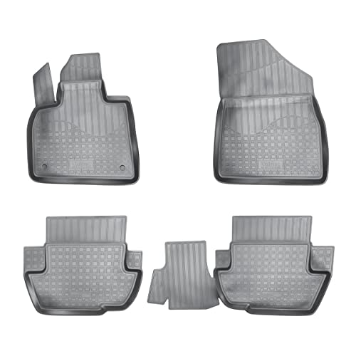 Recambo Alfombrillas de goma 3D compatibles con Citroen DS5 | 2011 2018 | alfombrillas de goma para coche | ajuste perfecto | con borde | color negro