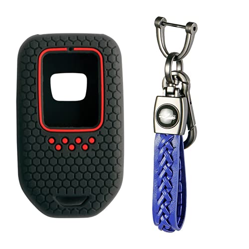 A.M.E. 1 PC Key Fob Cover with Keychain for Honda Accord CR-V CIVIC PILOT Smart Key (BLACK COVER With KEYCHAIN) A.M.E. 1 PC Key Fob Cover with Keychain for Honda Accord CR-V CIVIC PILOT Smart Key (BLACK COVER With KEYCHAIN)