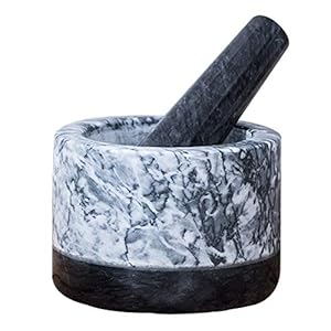 Gajyfcl DE24 Granite Stone Mortar Set