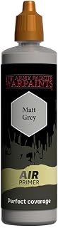 The Army Painter, Airbrush Primer Matt Grey, 100ml Dropper Bottle - for airbrushing and Painting Wargaming Miniatures, Perfect for Tabletop Boardgames