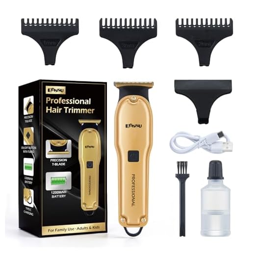 Aparador de Cabelo Masculino, Máquina de Cortar Cabelo T-Liner com Lâmina T sem Folga, Aparador Profissional para Corte de Cabelo e Cuidados Corporais