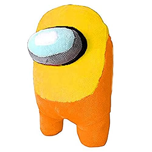 Image of Among Us Plush Toy Plush & Stuffed Toys (18 cm) Among Us Merch Cute Soft Plush Bulging Eyes Astronaut Plush Figure Toy Plush & Stuffed Toys (Yellow and Orange) Lovely Teddy Figure Toy