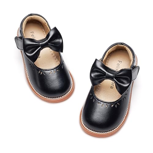 Image of Felix & Flora Toddler Little Girl Princess Dress Shoes-Mary Jane Flats for Girl Party School Shoes