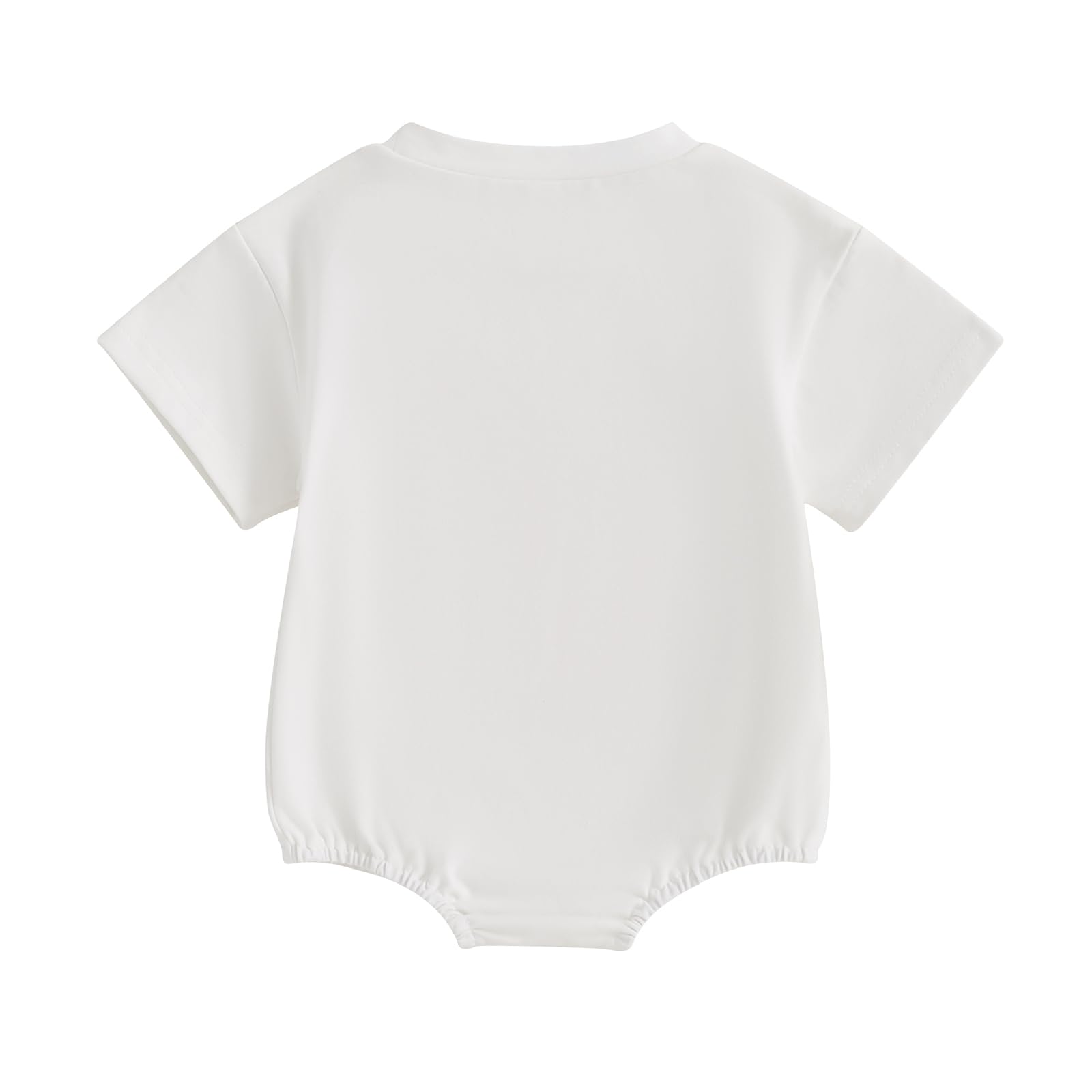 Licupiee Baby Boy Girl Baseball Romper Newborn Bow Basketball Rompers Summer Casual Short Sleeve Embroidery Golf Bodysuits (White Baseball, 0-3 Months)