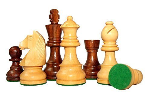 StonKraft Collector Edition Wooden Chess Pieces Chess Coins Pawns Chessmen Figurine Pieces (3" Brown)