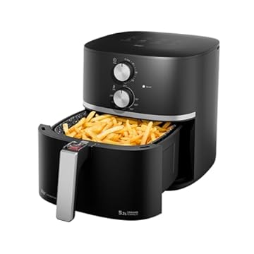 WAP Fritadeira Elétrica Air Fryer GRAND WAFG2S 5,2L Temperatura Ajustável, Revestimento Antiaderente, 1500W 220v