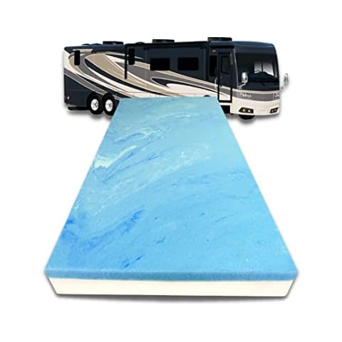FoamRush 7-Inch Bunk (30" x 72") Gel Memory Foam RV Mattress Replacement, Medium Firm, Comfort, Pressure Relief Support, Made in USA, Travel Camper Trailer Truck, Cover Not Included Cover