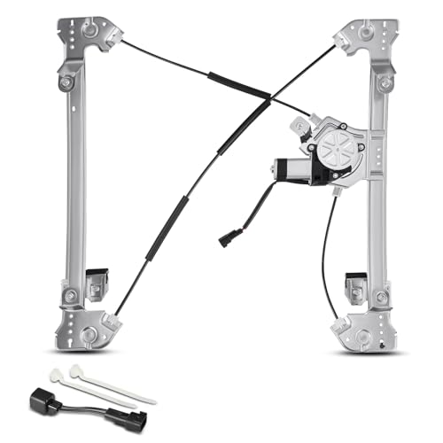 YHTAUTO Front Driver Side Power Window Regulator With 2-Pin Motor Assembly for Ford F-150 2004-2008, Extended Cab