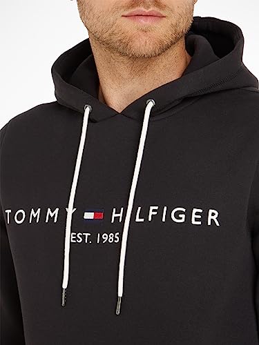 Tommy Hilfiger Men's Fleece Lined Logo Hoodie Black4
